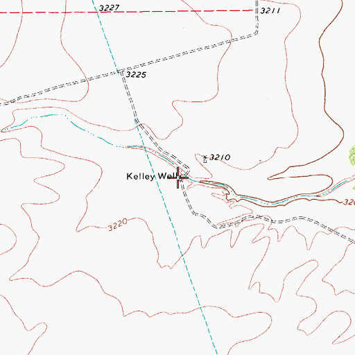 Topographic Map of Kelley Well, TX