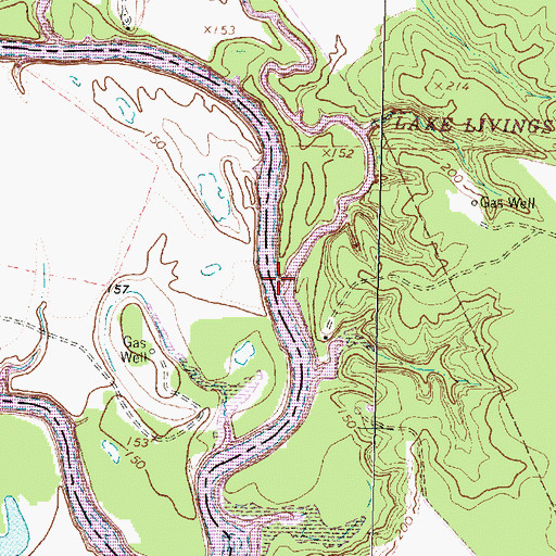 Topographic Map of Kellisons Creek, TX