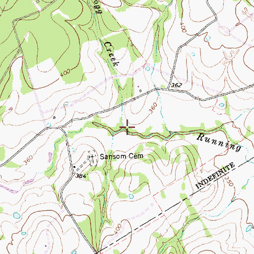 Topographic Map of Kellogg Creek, TX