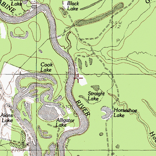 Topographic Map of Kelly Camp, TX