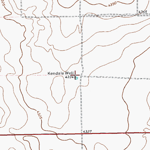 Topographic Map of Kendale Well, TX