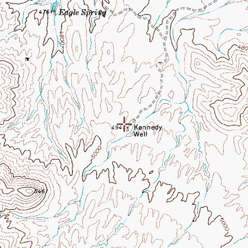 Topographic Map of Kennedy Well, TX