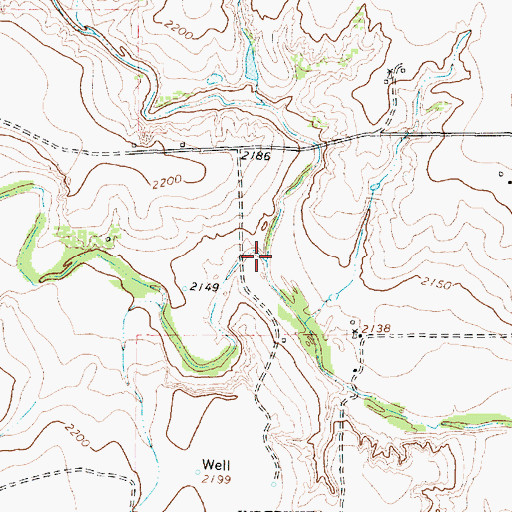 Topographic Map of Kent Creek, TX