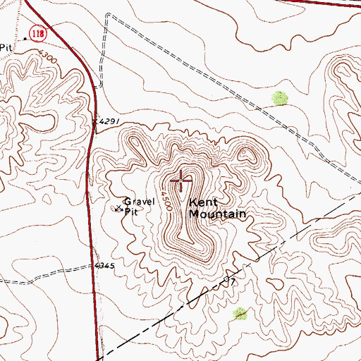 Topographic Map of Kent Mountain, TX