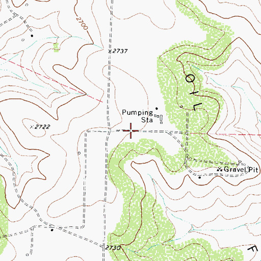 Topographic Map of Ketchum Oil Field, TX