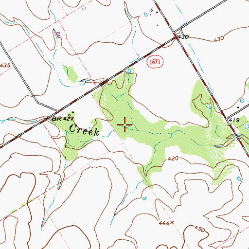 Topographic Map of Keys Creek, TX