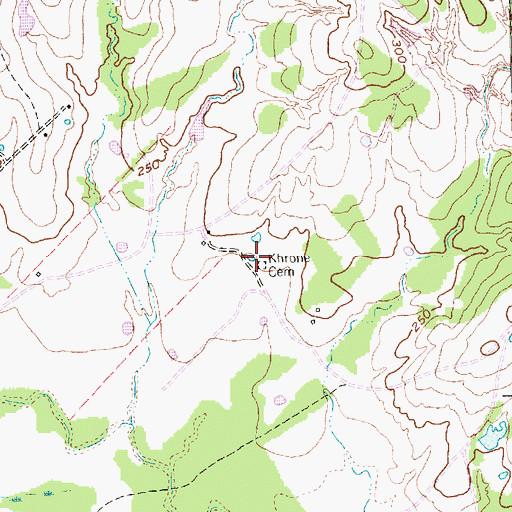 Topographic Map of Khrone Cemetery, TX