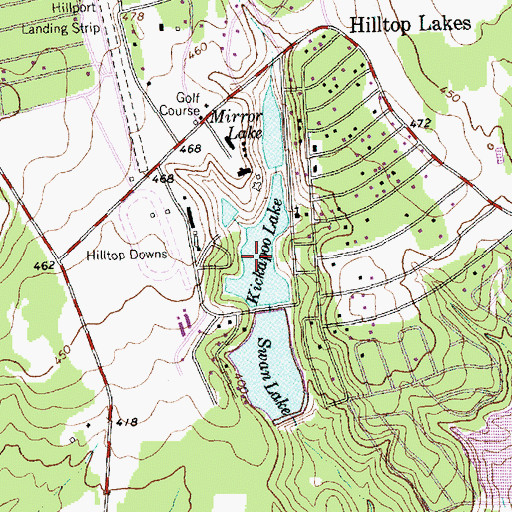 Topographic Map of Kickapoo Lake, TX