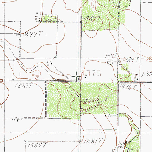 Topographic Map of Kiesling School, TX