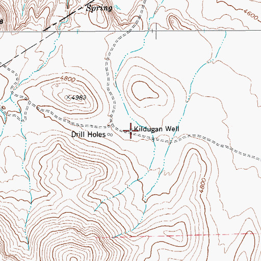 Topographic Map of Kildugan Well, TX