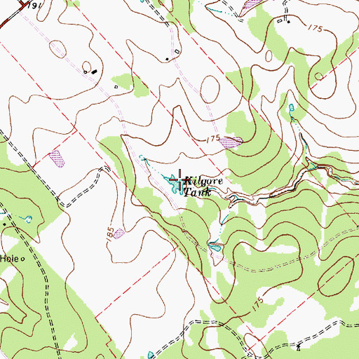 Topographic Map of Kilgore Tank, TX