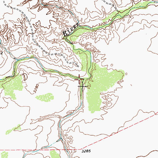 Topographic Map of Kimbell Draw, TX
