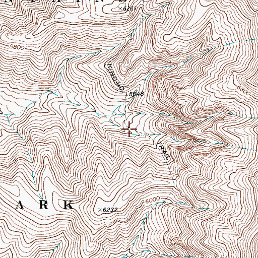 Topographic Map of Kincaid Trail, TX