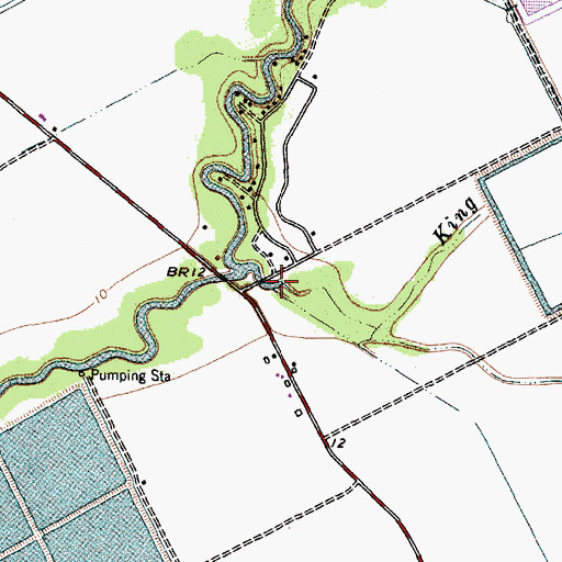 Topographic Map of King Creek, TX