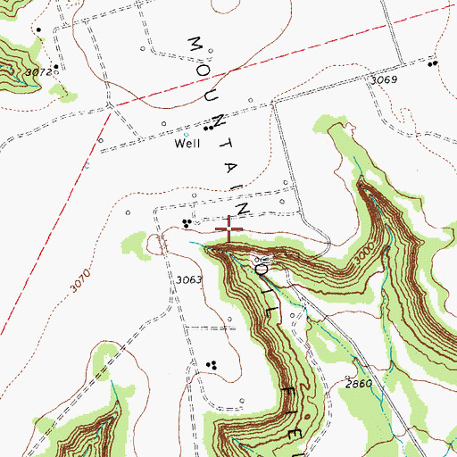 Topographic Map of King Mountain Oil Field, TX
