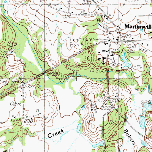Topographic Map of Kingham Creek, TX