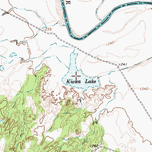 Topographic Map of Kiowa Lake, TX