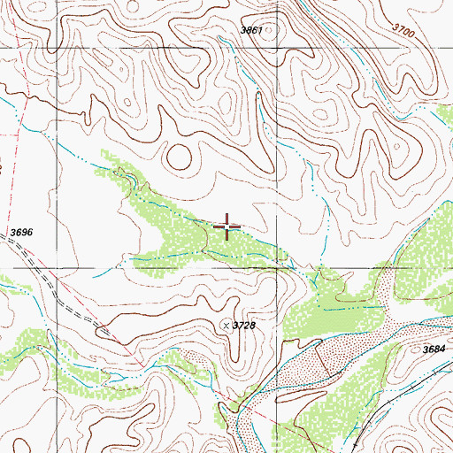 Topographic Map of Kirby Creek, TX