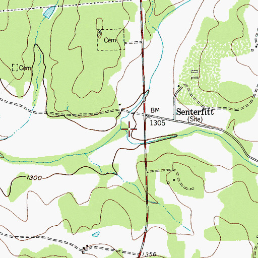 Topographic Map of Kirby Creek, TX