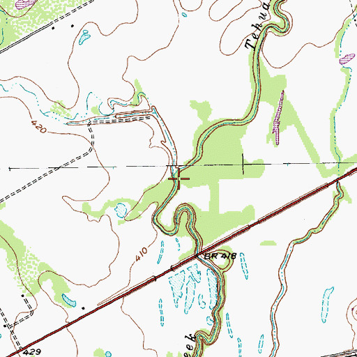 Topographic Map of Kirkland Branch, TX