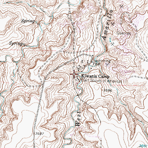 Topographic Map of Kiwanis Camp, TX