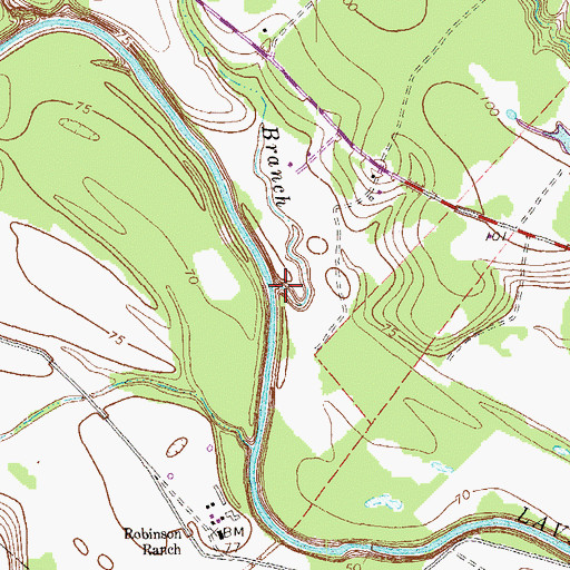Topographic Map of Knopp Branch, TX