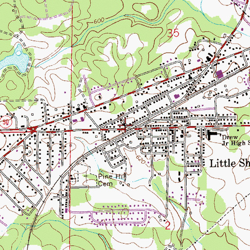 Topographic Map of Mount Hebron Baptist Church, AL