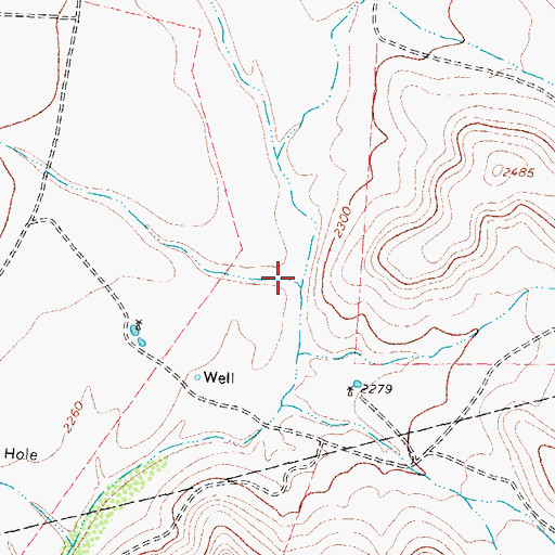 Topographic Map of Knute Draw, TX