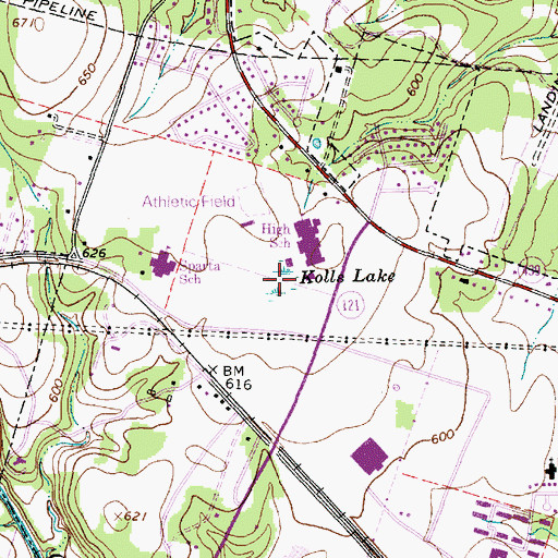Topographic Map of Kolls Lake, TX