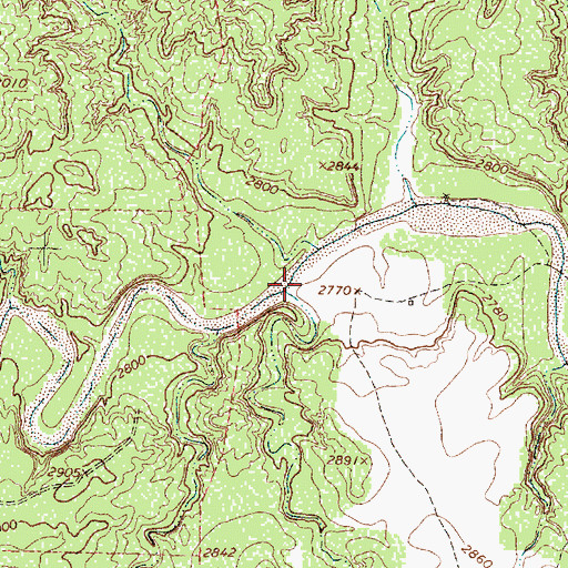 Topographic Map of Koogle Creek, TX