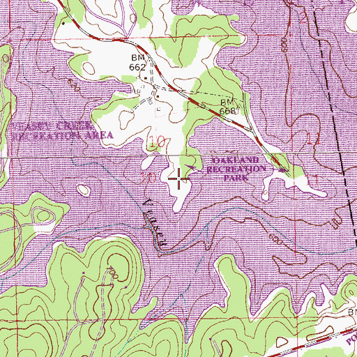 Topographic Map of Oakland Recreation Park, AL