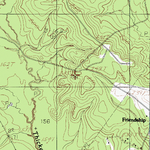 Topographic Map of Kyle Cemetery, TX