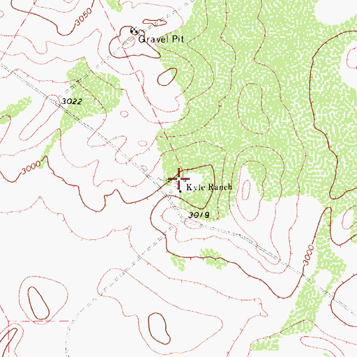 Topographic Map of Kyle Ranch, TX