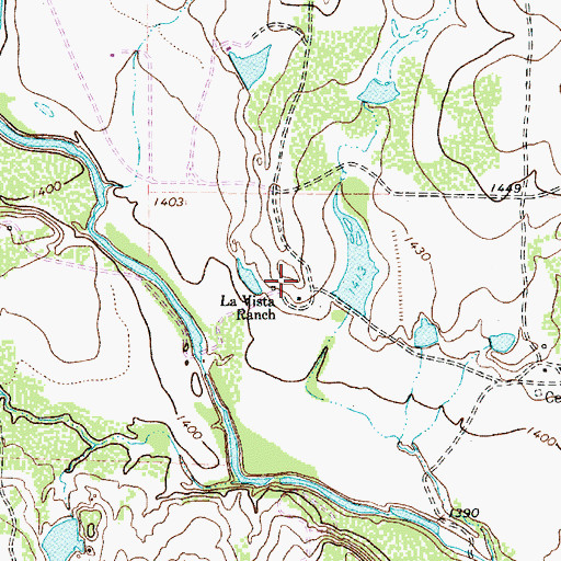 Topographic Map of La Vista Ranch, TX