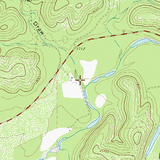 Topographic Map of Lacy Draw, TX