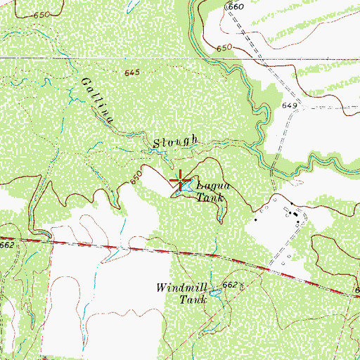 Topographic Map of Lagua Tank, TX