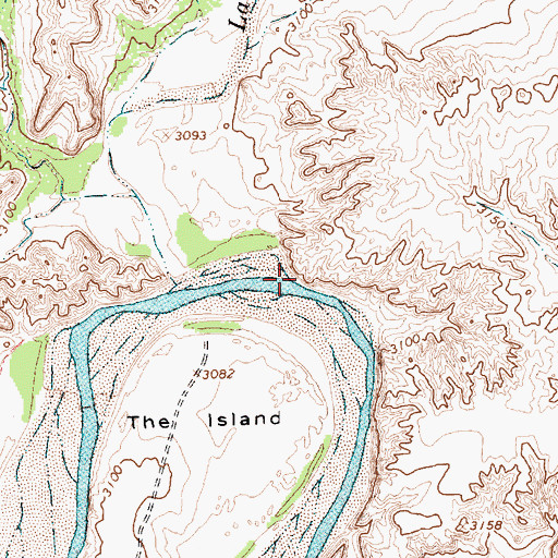 Topographic Map of Lahey Creek, TX