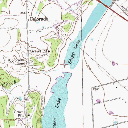 Topographic Map of Lake Creek, TX