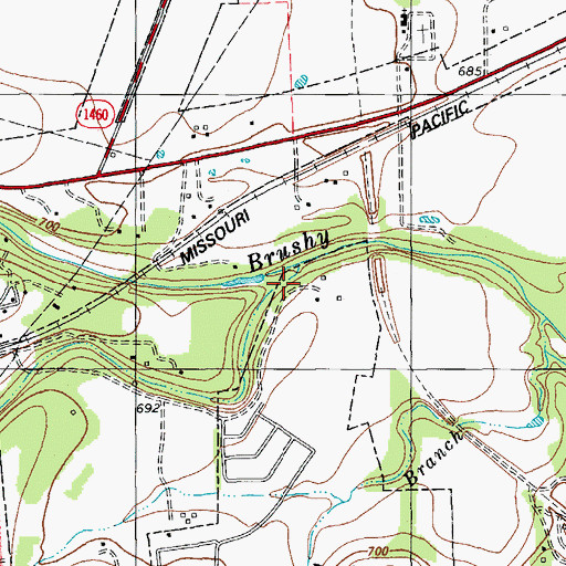 Topographic Map of Lake Creek, TX