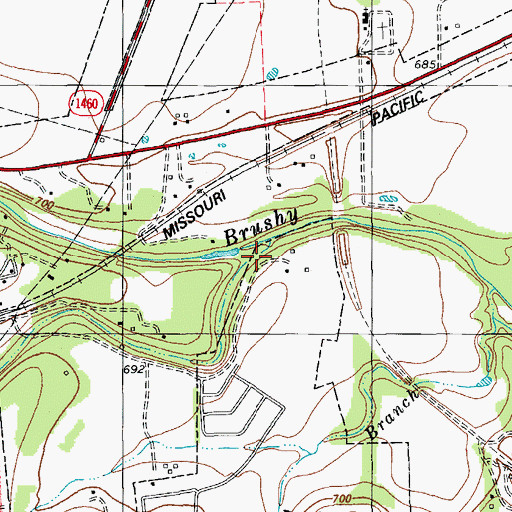 Topographic Map of Lake Creek, TX