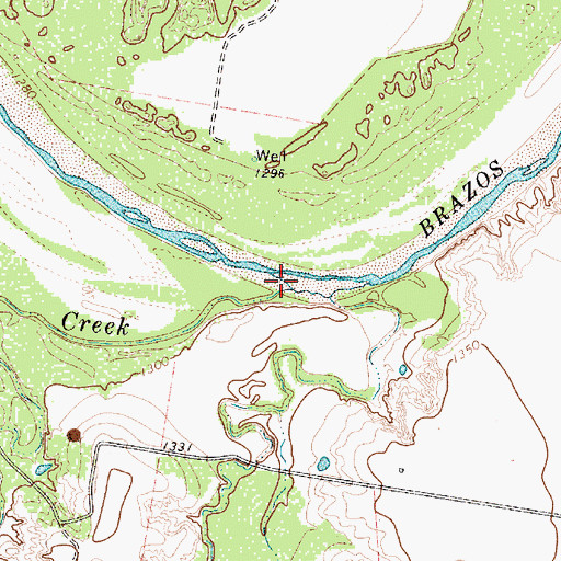 Topographic Map of Lake Creek, TX