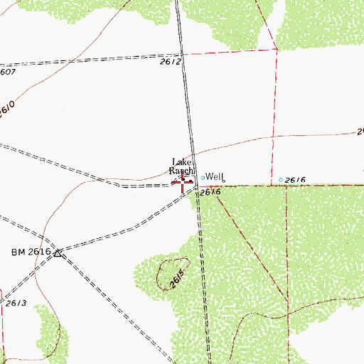 Topographic Map of Lake Ranch, TX