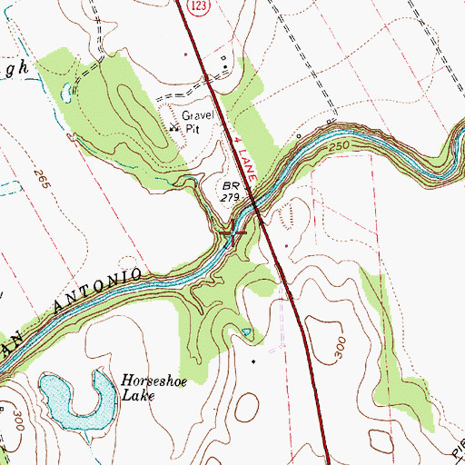 Topographic Map of Lake Slough, TX