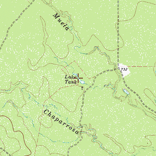 Topographic Map of Lake Tank, TX
