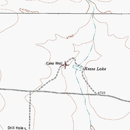 Topographic Map of Lake Well, TX