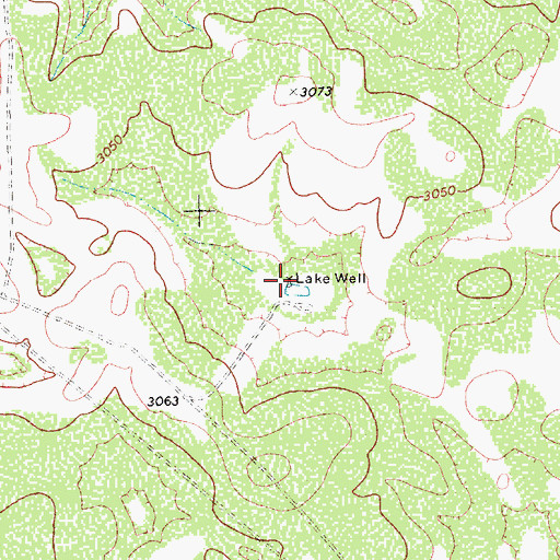Topographic Map of Lake Well, TX