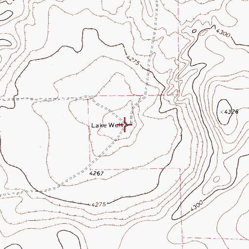 Topographic Map of Lake Well, TX