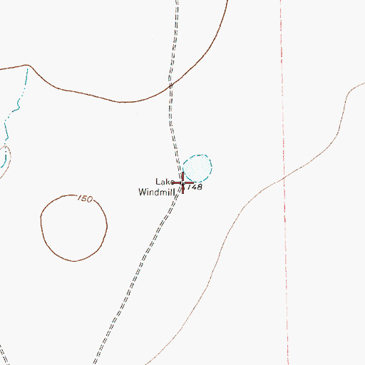 Topographic Map of Lake Windmill, TX