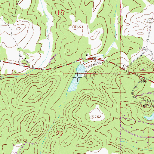 Topographic Map of Simmons Lake, AL