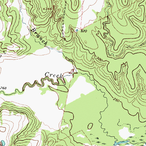 Topographic Map of Langford Branch, TX